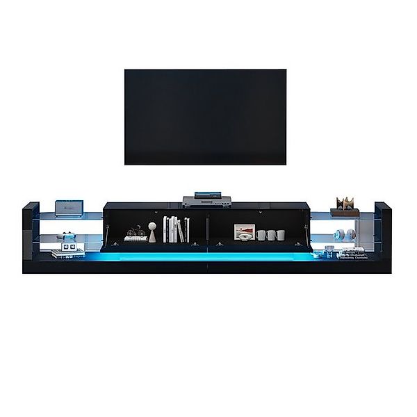 Thanaddo TV-Schrank Hochglanz-TV-Schrank mit LED-Beleuchtung, Glasfront günstig online kaufen