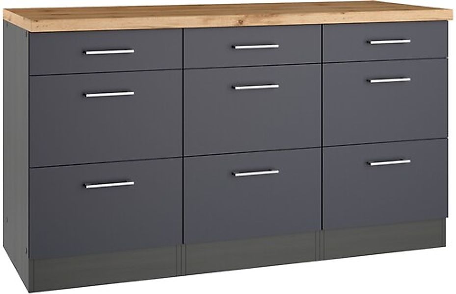 KOCHSTATION Unterschrank »KS-Milan« Auszugschrank 150 cm, matte oder hochgl günstig online kaufen