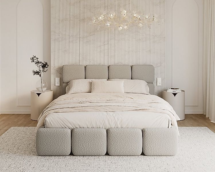 thematys Polsterbett Bett Stauraumbett Bezug Cleo / Bouclé 140x200, 160x200 günstig online kaufen