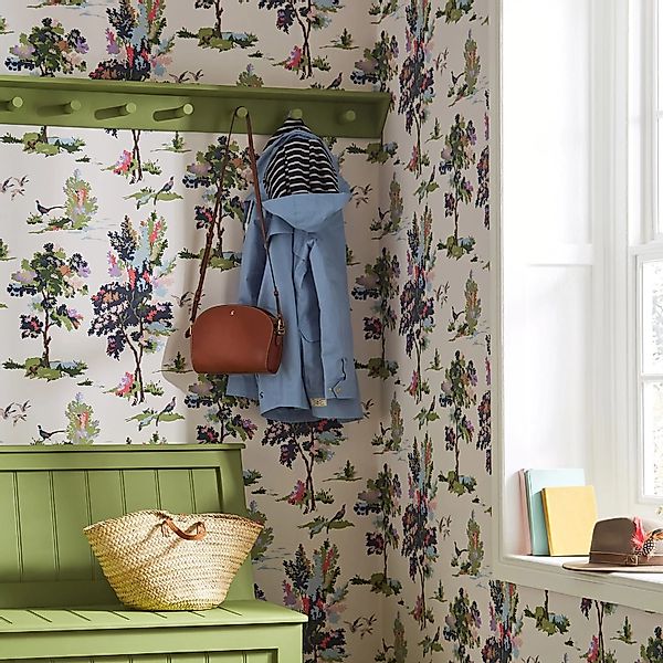 Joules Vliestapete »Woodland Scene Dawn Grey« botanisch glatt botanisch günstig online kaufen