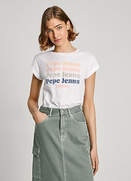 Pepe Jeans T-Shirt EILEEN aus strukturierter günstig online kaufen