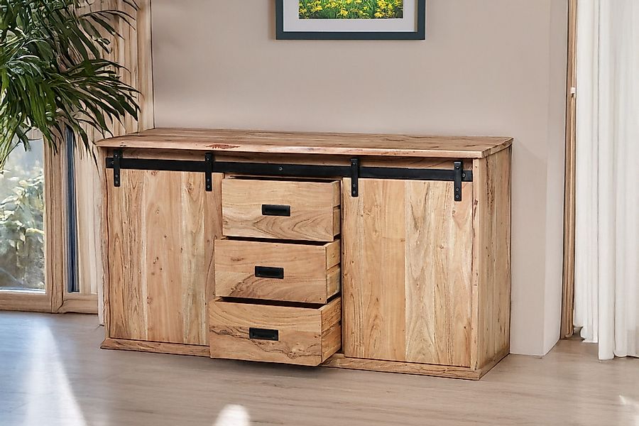 SAM® Sideboard Fritz, Akazienholz, mit Baumkante günstig online kaufen