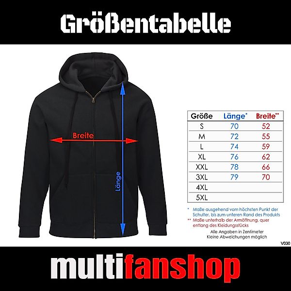 multifanshop Kapuzensweatjacke Mönchengladbach - Brust & günstig online kaufen