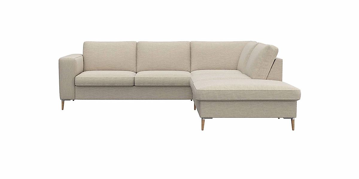 FLEXLUX Ecksofa "Fiore, L-Form", breite Armlehnen, Füße Alu/Eiche, B/T 241/ günstig online kaufen