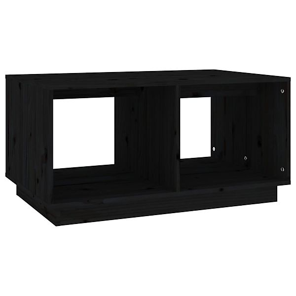 vidaXL Couchtisch Schwarz 80x50x40 cm Massivholz Kiefer Modell 3 günstig online kaufen