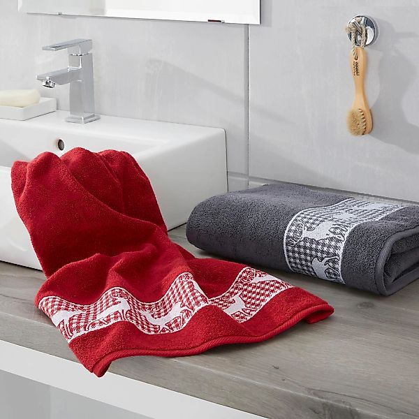 Dyckhoff Handtuch Set »Hirschparade«, Set, 3 tlg., Walkfrottier, Made in Ge günstig online kaufen