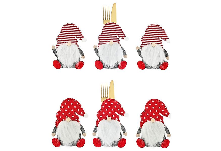 Annastore Besteckhalter 6 x Besteckhalter Wichtel aus Filz Besteckunterlage günstig online kaufen