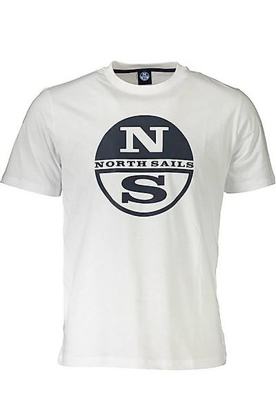 North Sails T-Shirt Weißes Herren T-Shirt mit Rundhalsausschnitt und günstig online kaufen