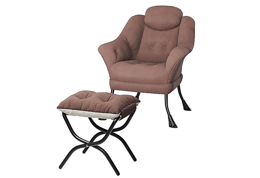 GarveeMore Ohrensessel Relaxsessel mit Hocker Ohrensessel Polstersessel Fau günstig online kaufen