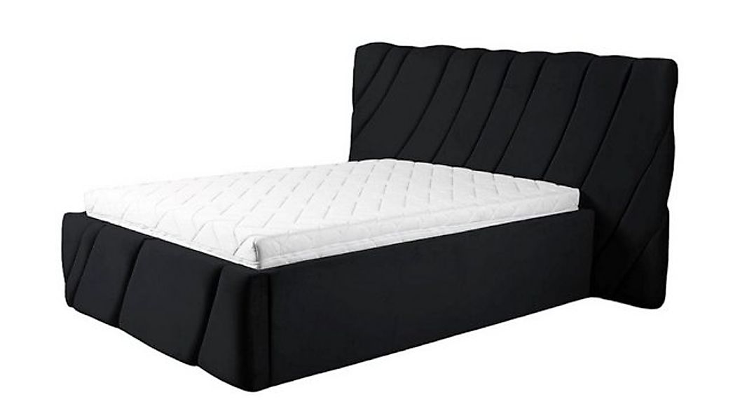 JVmoebel Bett Schwarzes Bett Samt Betten Doppelbett 160x200 Design Einricht günstig online kaufen