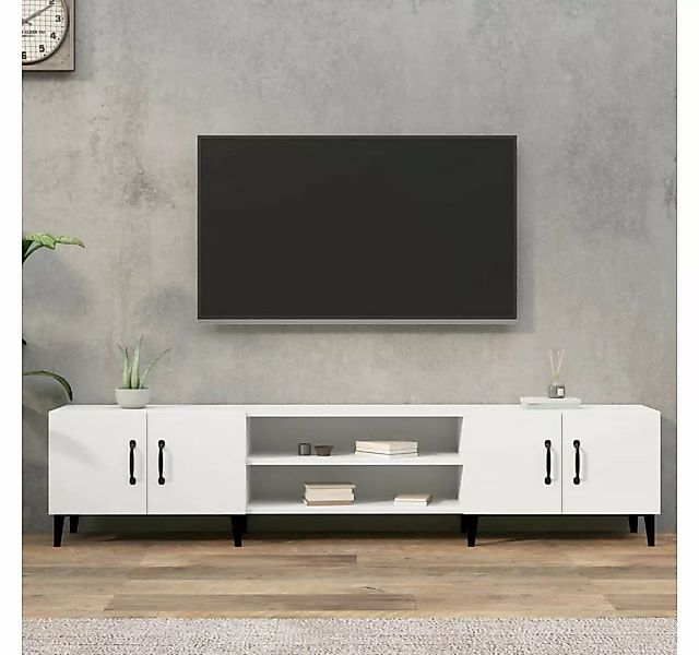 furnicato TV-Schrank Weiß 180x31,5x40 cm Holzwerkstoff günstig online kaufen