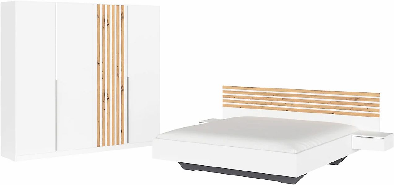 rauch Schlafzimmer-Set "Komplettzimmer Komplett Set Schrank 226 cm Bett 160 günstig online kaufen