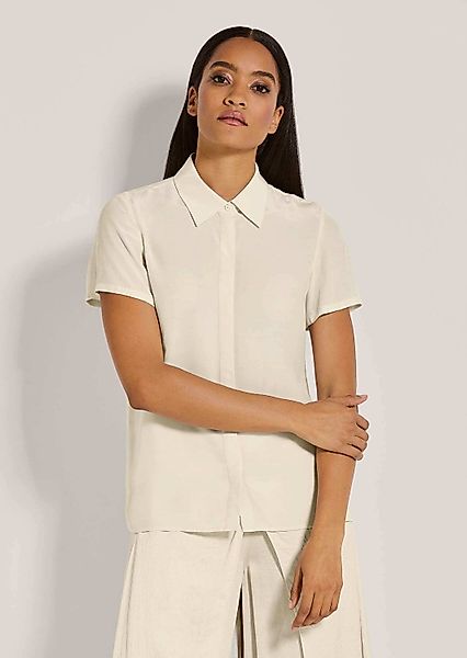 MADELEINE Hemdbluse Elegante Sommerbluse mit Hemdkragen Weich fließend mit günstig online kaufen