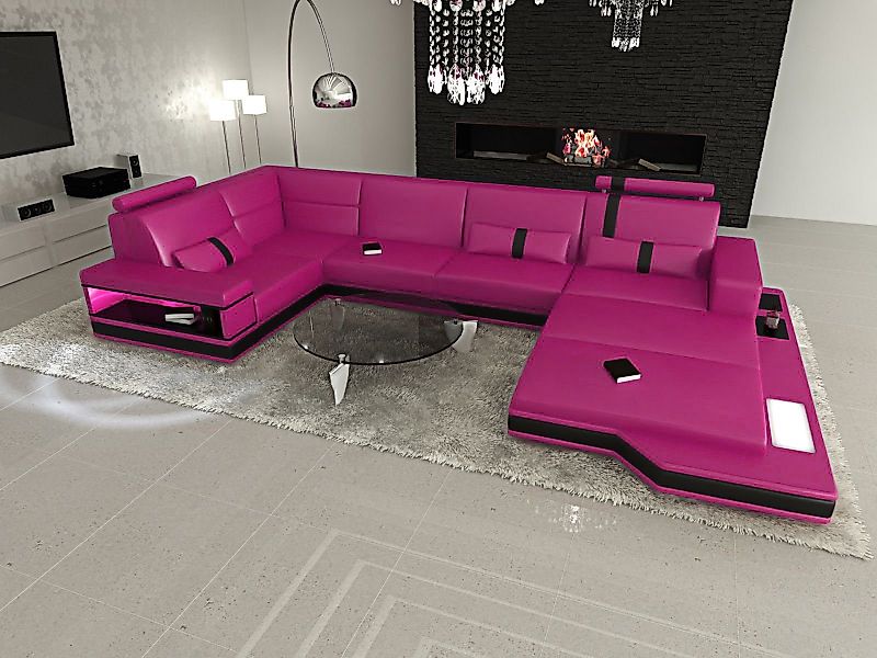 Sofa Dreams Wohnlandschaft Ledersofa Ledercouch Messana günstig online kaufen