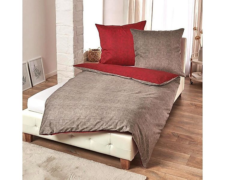 TRAUMSCHLAF Bettwäsche Texture, Mako Satin, 2 teilig, Mako-Satin mit sehr f günstig online kaufen