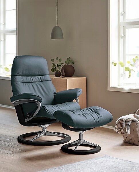 Stressless® Relaxsessel »Sunrise«, (Set, Relaxsessel mit Hocker), mit Signa günstig online kaufen