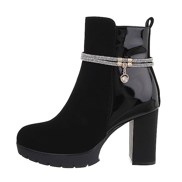 Ital-Design Damen Elegant High-Heel-Stiefelette (84633721) Blockabsatz günstig online kaufen