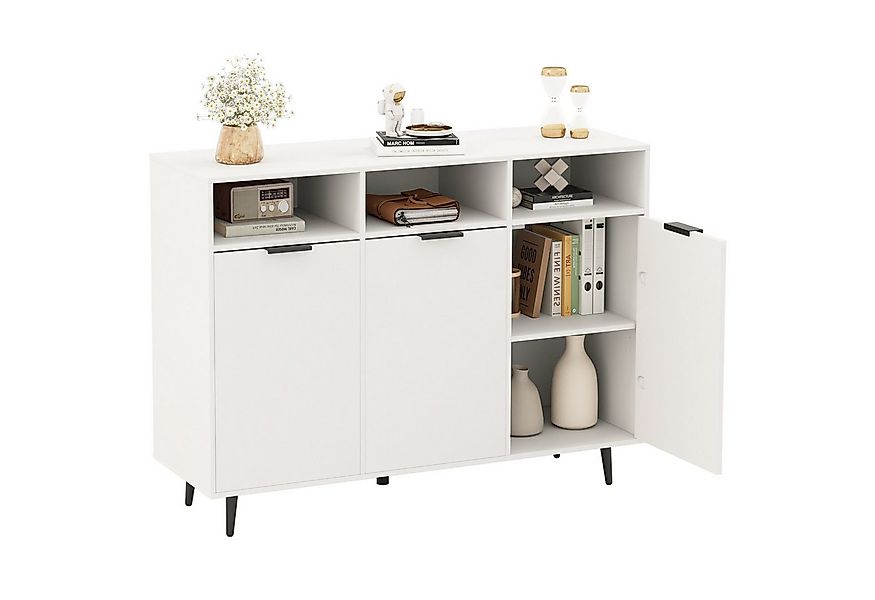 COSTWAY Küchenbuffet mit Arbeitsplatte&verstellbaren Regalen, Sideboard Hol günstig online kaufen