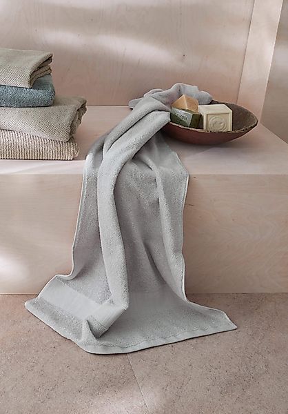 hessnatur Frottier Handtuch aus Bio-Baumwolle - grau - Größe 100x180 cm günstig online kaufen