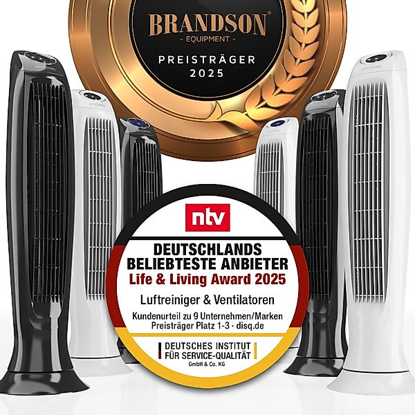 Brandson Turmventilator Säulenventilator Silent, DC Motor, Fernbedienung, O günstig online kaufen