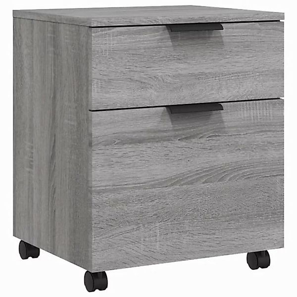 furnicato Aktenschrank Mobiler mit Rollen Grau Sonoma 45x38x54 cm (1-St) günstig online kaufen