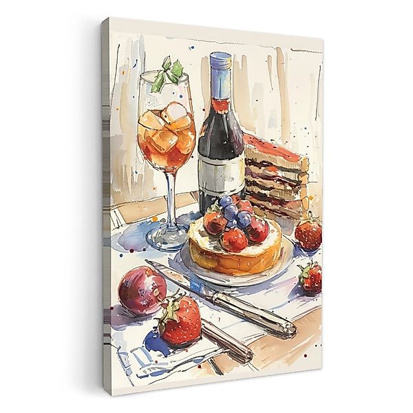 OneMillionCanvasses® Leinwandbild Dessert - Lebensmittel - günstig online kaufen