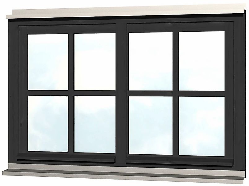 Skanholz Fenster "Doppelfenster" für Carports, 132,4 x 82,1 cm günstig online kaufen