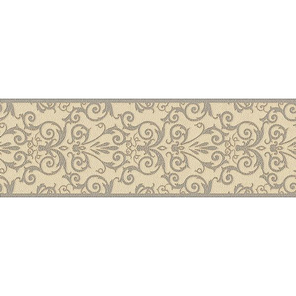 Bricoflor Barock Tapete in Beige und Grau Ornament Bordüre Im Vintage Stil günstig online kaufen