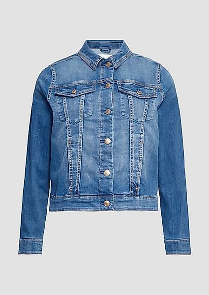 s.Oliver Funktionsjacke Elastische Jeansjacke mit Ziernähten Ziernaht günstig online kaufen