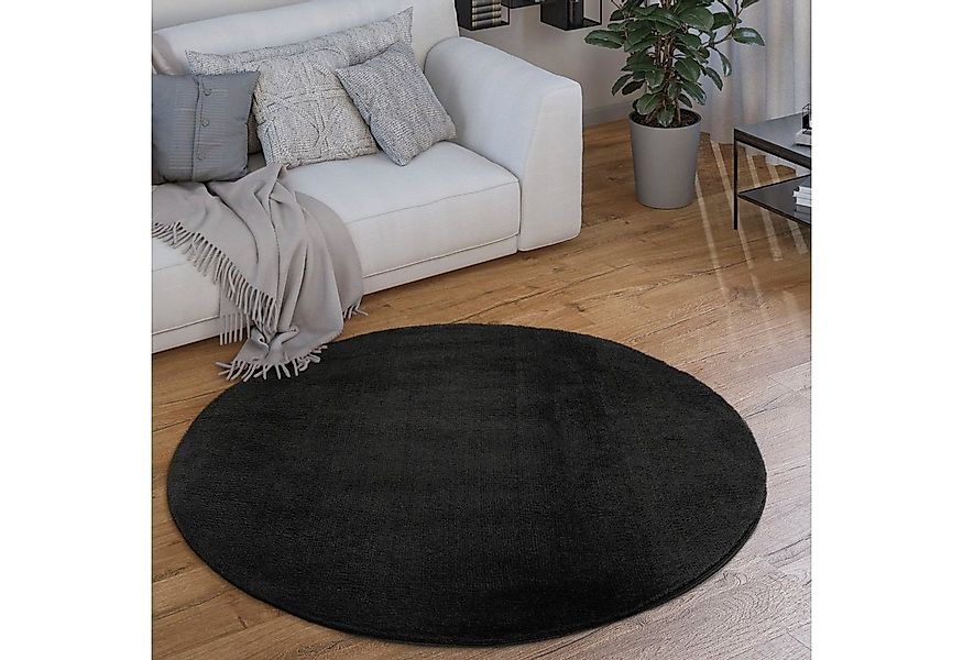 Paco Home Teppich Cadiz 630, rund, Höhe: 14 mm, Kurzflor, Uni-Farben, beson günstig online kaufen