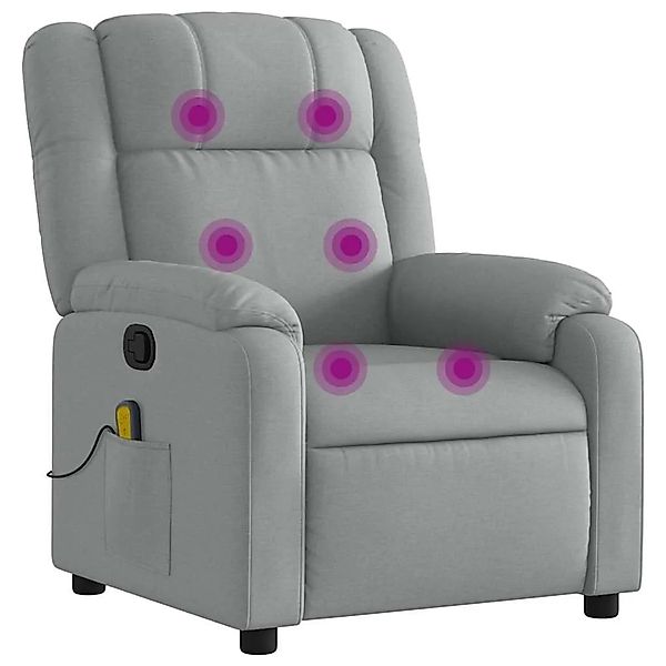 vidaXL Massage-Relaxsessel Hellgrauer Stoff 3206205 günstig online kaufen