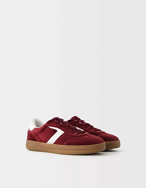 Bershka Retro-Sneaker Aus Samt Damen 41 Granatrot günstig online kaufen