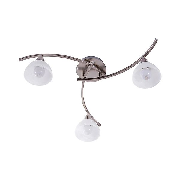 Lindby Deckenlampe Della 9620971 Modern in Alu aus Glas 3-flammig E14 Wohnz günstig online kaufen