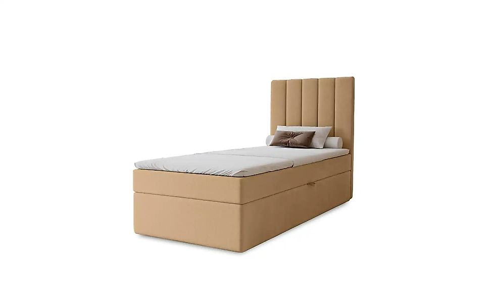Boxbett mit Stauraum  Nelia ¦ beige ¦ Maße (cm): B: 102 H: 124 Betten > Pol günstig online kaufen