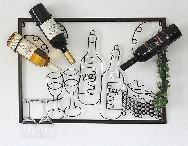 DanDiBo Weinregal mit Glashalter Wand Wandbild günstig online kaufen