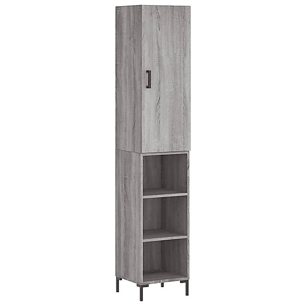 vidaXL Highboard Grau Sonoma 34,5x34x180 cm Holzwerkstoff 3198983 günstig online kaufen