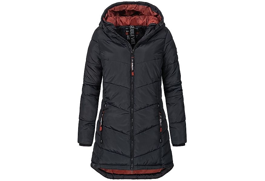 SUBLEVEL Steppjacke Damen Mantel mit Kapuze lange Winter Jacke Parka günstig online kaufen
