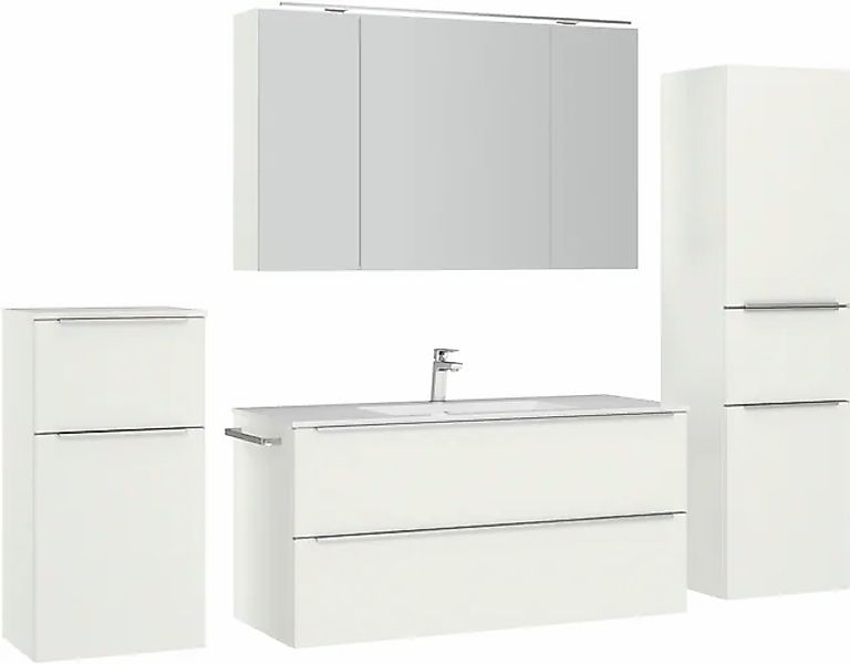 nobilia® Badmöbel-Set »Levere« vormontiert, mit Soft-Close, 4 Stk. tlg. ink günstig online kaufen