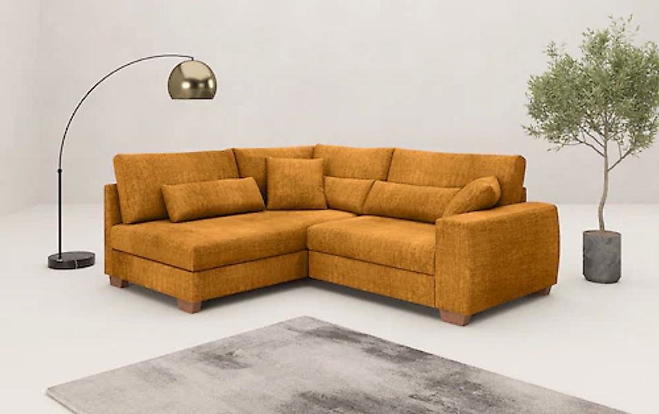 Mr. Couch Ecksofa »Helena L-Form«, Mit Federkern, wahlweise mit Bettfunktio günstig online kaufen