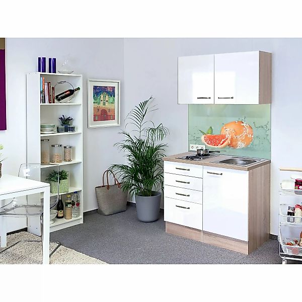 Flex-Well Küchenzeile "Florenz", Gesamtbreite 100 cm, mit Kochfeld und Spül günstig online kaufen