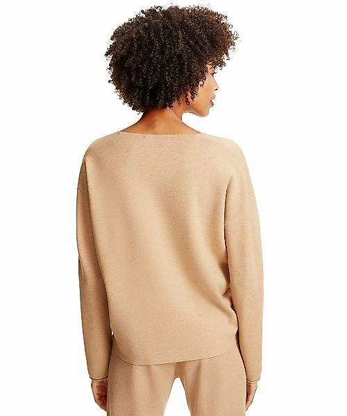 FALKE Damen Pullover V-Ausschnitt, M, Beige, Uni, 64159-424003 günstig online kaufen