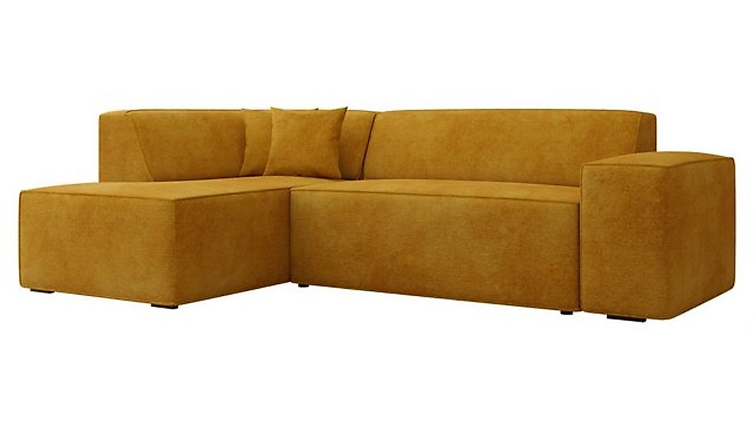 MIRJAN24 Ecksofa Lordin, L-Form, Kissen-Set, Schwarze Füße, freier Seitenwa günstig online kaufen