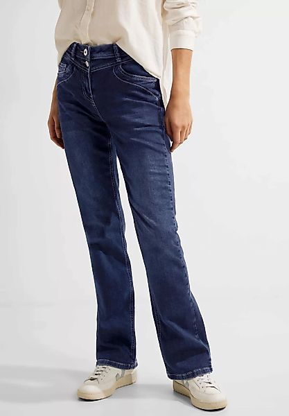 Cecil Bootcut-Jeans "Slim Fit Jeans mit Bootcut", Mittelblaue Waschung günstig online kaufen