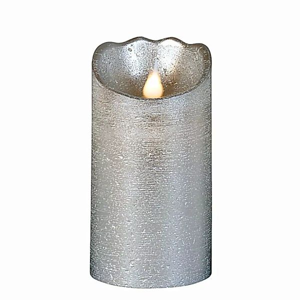 EK LED-Kerzen LED Wachskerze 15 x 8 cm Silber (419175) NEU (silber) günstig online kaufen