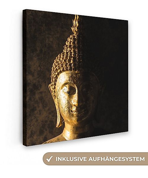 OneMillionCanvasses® Leinwandbild Buddha - Buddha-Statue - Gold - Spirituel günstig online kaufen