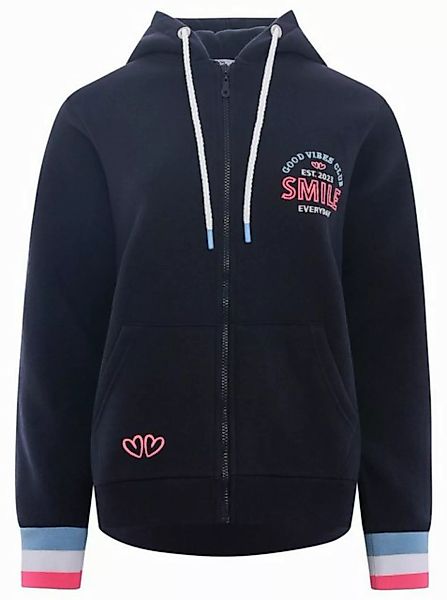 Zwillingsherz Sweatjacke mit Kapuze, Backprint, Detailprint vorne günstig online kaufen