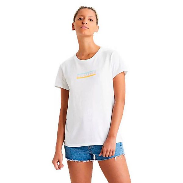 Levi´s ® The Perfect Kurzarm T-shirt L Box Tab Gradient White günstig online kaufen