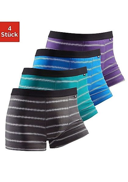 Buffalo Boxer Boxershorts für Herren (Packung, 4-St) mit schwarzem Webbund günstig online kaufen