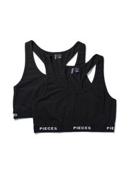 pieces Bustier "PCLOGO LADY TOP 2 PACK NOOS BC" Packung, 2 Stk. tlg. günstig online kaufen