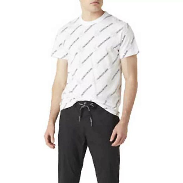 Calvin Klein Jeans Logo Aop Kurzärmeliges T-shirt XL Logo Aop White günstig online kaufen